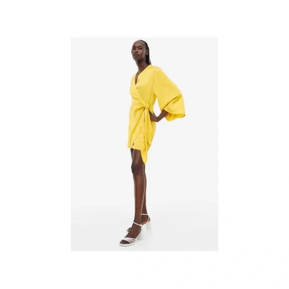 Satin Wrap Front Dress or Tunic - Picture 4 of 10